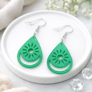 Käsitsi valmistatud epoksiidvaigust kõrvarõngad - Kevadine rõõm