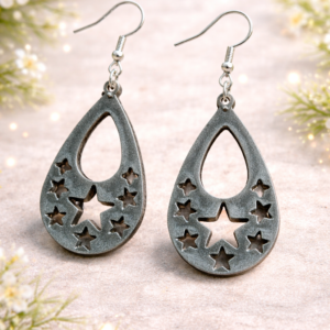 Käsitsi valmistatud epoksiidvaigust kõrvarõngad Öised tähed