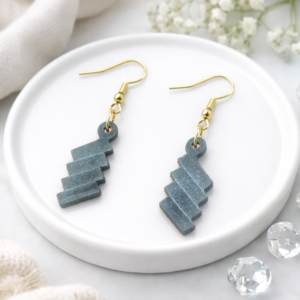 Käsitsi valmistatud epoksiidvaigust kõrvarõngad - Diagonaalid