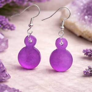 Käsitsi valmistatud epoksiidvaigust ümarad kõrvarõngad