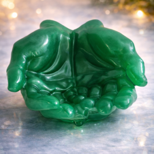 💚 Epoksiidvaigust kätekujuline kauss (15 x 7 cm)