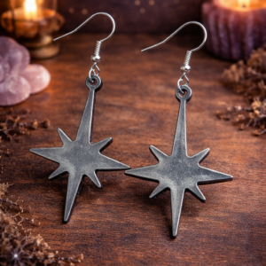 Käsitsi valmistatud epoksiidvaigust kõrvarõngad Täht